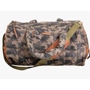 Joan & David Weekender Overnight Bag  Chevron Quilted 21" Gym Bag / No Strap